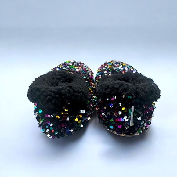 Snoozies! Fuzzy Sequin Slippers l Large l EUC - Picture 6 of 6